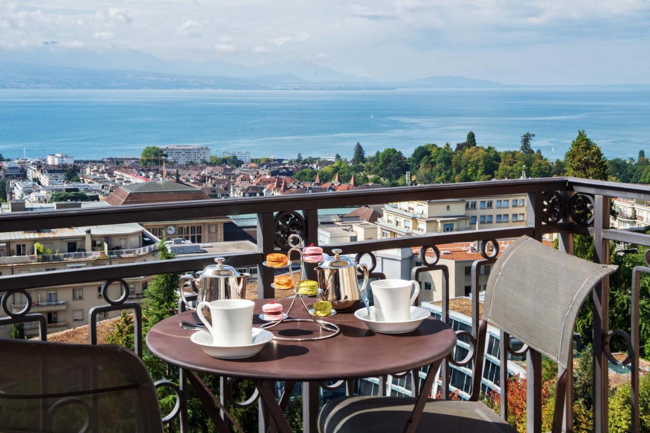 Lausanne Palace Екстер'єр фото View of the lake from the hotel